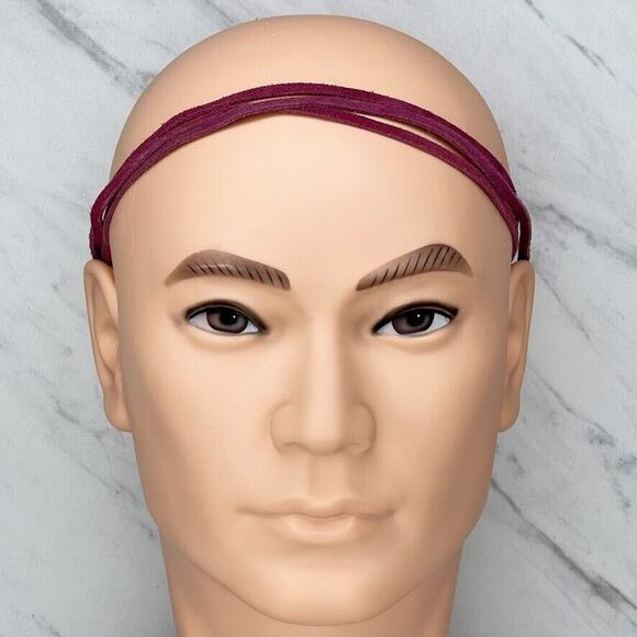 Strappy Faux Suede Stretch Hairband Headband - Picture 1 of 12